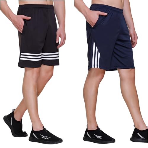 Image of Men's Shorts | Shorts for Men's | Men's Cotton Shorts | Dual Pocket Sleep Shorts - Regular Shorts - Workout, Gym, Running, Sports and Yoga Shorts - Pack of 2