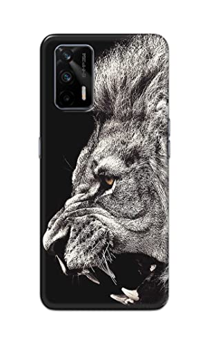 Image of Roaring Lion Hard Back Case Cover for Realme GT 5G, Realme Q3 Pro 5G Back Cover -(J5) VNS2225