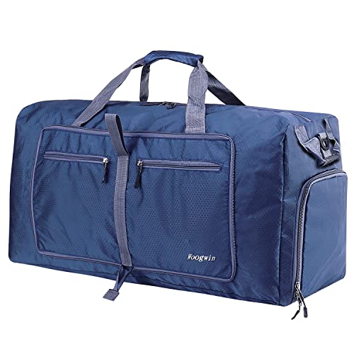 Image of Woogwin Travel Duffel Bag Large Foldable Waterproof Overnight Bag for Beach Swim Bags Pool Sports Gym