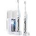 Philips Sonicare FlexCare Whitening Edition Rechargeable Toothbrush 2 Count Bundle (2 FlexCare Handles + 2 DiamondClean Brush Heads + UV Sanitize + Charger + 2 Travel Caps+ 2 Travel Cases)