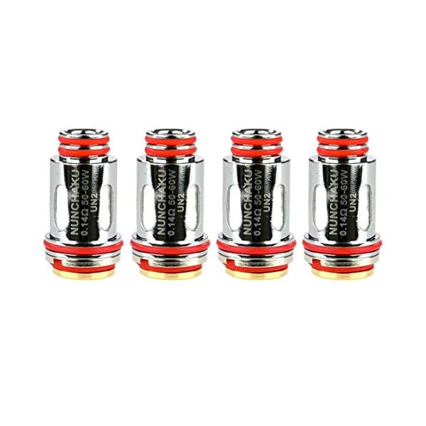 Uwell UN2 Meshed-H Coils (0,14 Ohm), Riccardo SS316L DL Verdampferköpfe für e-Zigarette, 4 Stück