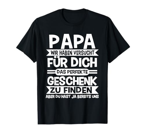 Papa und Vater Motiv, Lustiger Spruch, Herren Vatertag Halbarm T-Shirt