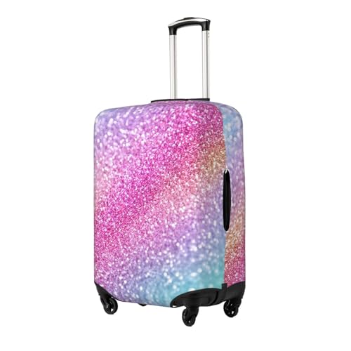 Fun Rainbow Pink Luggage Cover Protector Anti-Scratch Washable Fits 18-32 Inch Luggage-Small2
