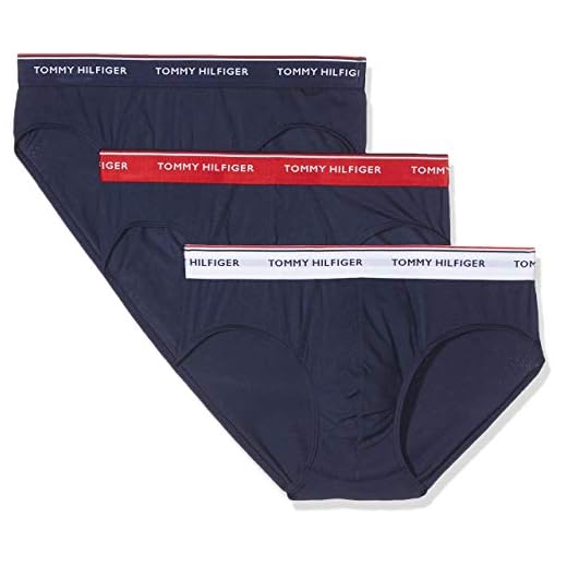 Tommy Hilfiger Herr trosor Brief Premium Essentials 3-pack, Flerfärgad (multi/Peacoat 904), M