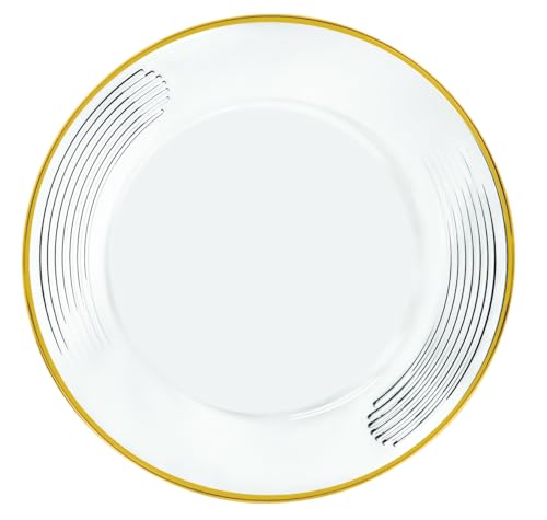 Platos de Vidrio Barski con Borde Dorado - Set x4 12.5 pulgadas miniatura 3