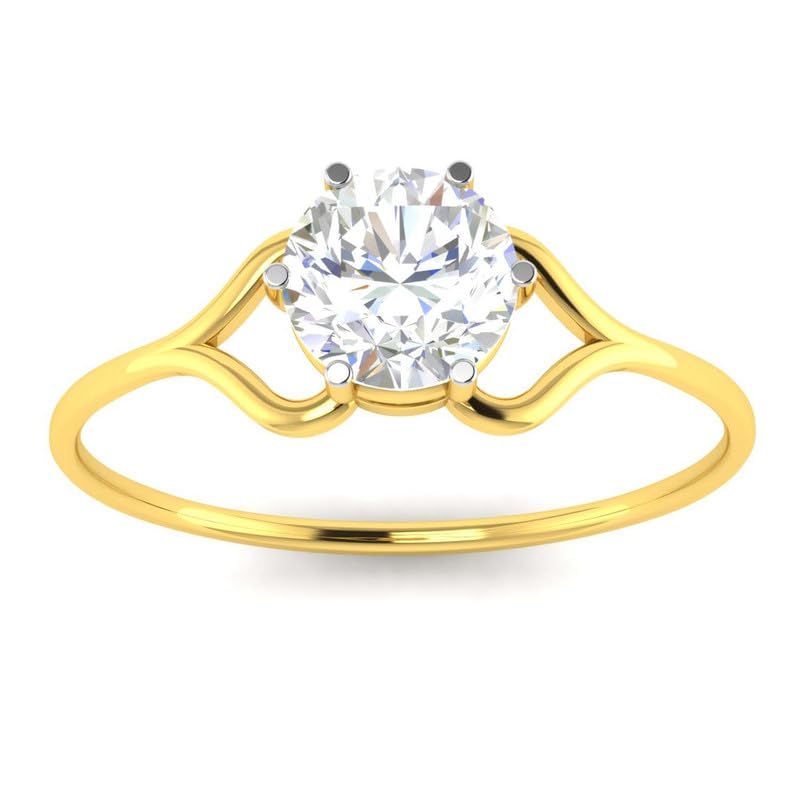 avsar Yellow Gold 9KT Ring AVR069YC-picture-8