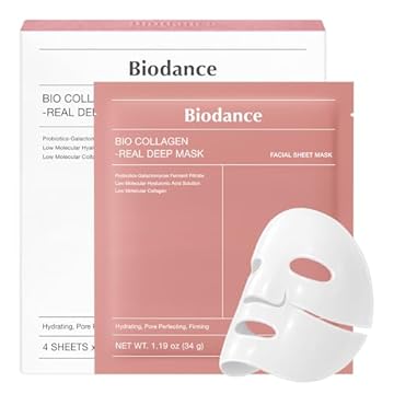 Biodance Bio-Collagen Real Deep Mask confezione da 4 - maschere per il viso, maschera per il viso, maschera per il viso donna, maschera per il viso, affinamento dei pori, trattamento delle rughe