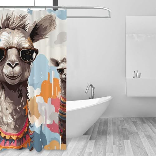 Rideau de douche avec 12 crochets anti-éclaboussures pour décoration moderne - 6