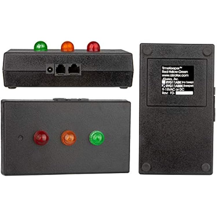 Presentation Timer with Red-Yellow-Green Stop Lights and Large 4-Digit LED Display