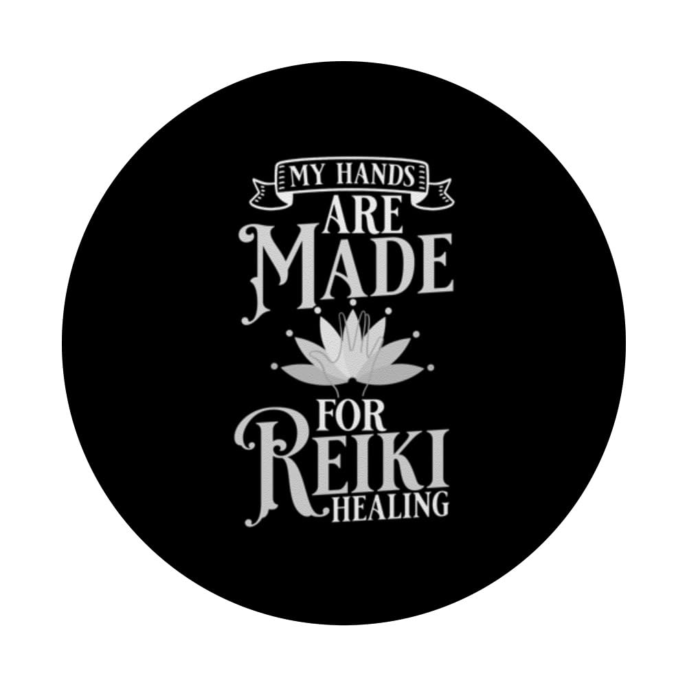 Reiki Healing Music Japan Meditation Master Chakra Symbols PopSockets Swappable PopGrip, Black - Image 3