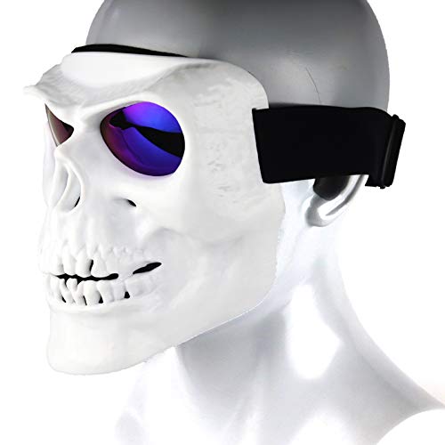 Vollgesichts-Motorradmaske Totenkopf-Design – Mit Anti-Beschlag-Linse