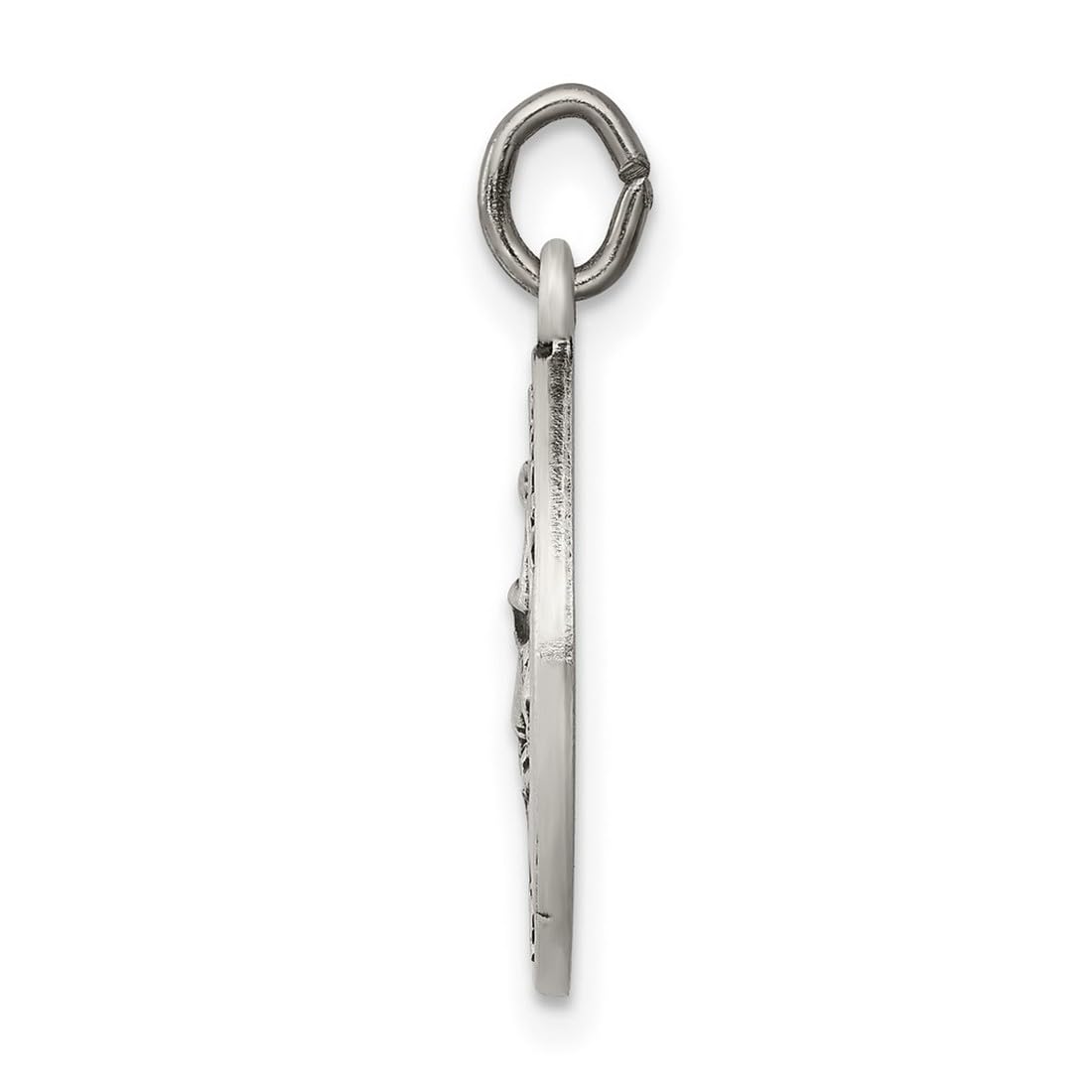 Medaillen-Anhänger Sterlingsilber oxidiert, Gravur des Heiligen Michael