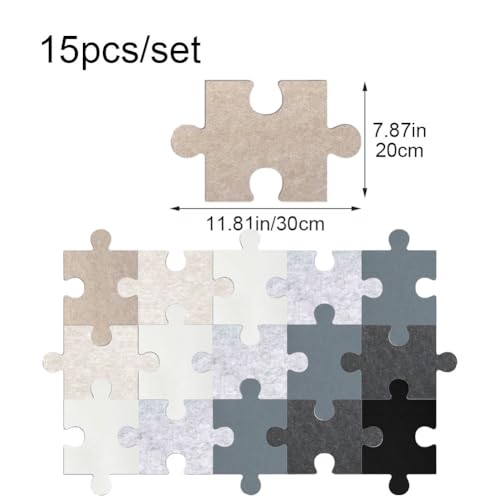 Tableau d'affichage en feutrine design puzzle 3D moderne - 5