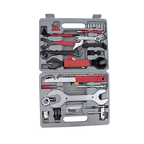 Dioche Bicycle Maintenance Tool, 44Pcs Alloy Steel Bike Tyre Repair Tool Kit Maintenance Accessories Tool Case - Image 4