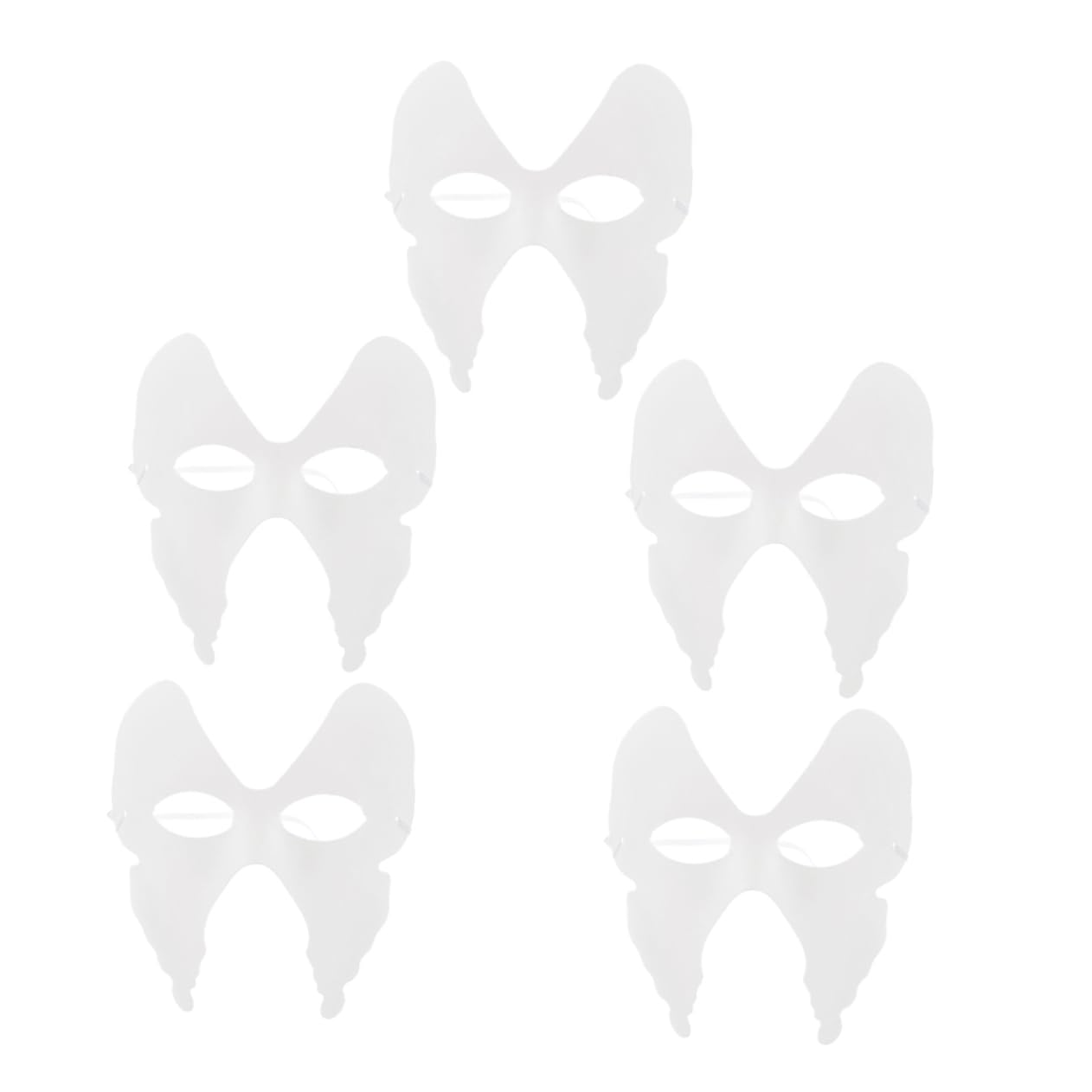 ERINGOGO 5Pcs White Camouflage DIY Paper Half Face Masks for Carnival Masquerade Costume Events Creative DIY Kit for Unique Celebrations Comfortable Wear for Parties