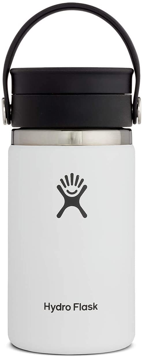 Hydro Flask Travel Coffee Flask with Flex Sip Lid - 12 oz, White