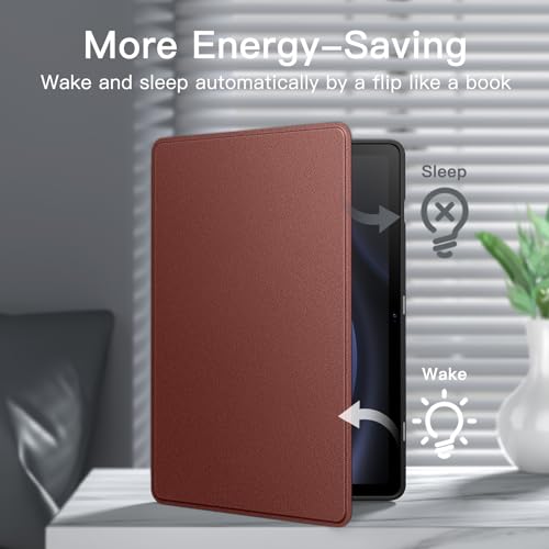 Image of JETech Cover Case for Samsung Galaxy Tab S10 Lite / S10 FE / S9 FE 10.9-Inch with S Pen Holder, Slim Folio Stand Protective Tablet Cover, Multi-Angle Viewing (Wine)