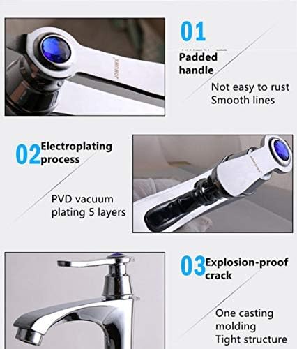 Mitigeur de lavabo monte sur le pont robinet d'evier chrome