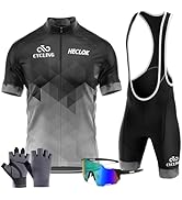 Set Ciclismo Uomo - Maglia E Pantaloncini Con Imbottitura 9D, Guanti E Occhiali - Foto 4