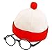 Price comparison product image Robelli Kid's Large Red & White Striped Fancy Dress Hat & Glasses (WORLD BOOK WEEK DAY)