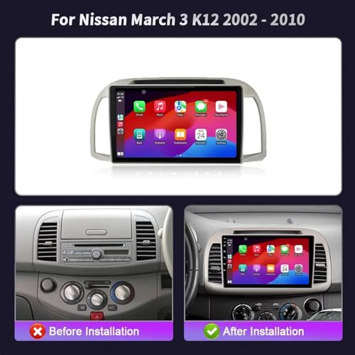 Autoradio manos libres para Nissan March K12 contra distracción 2