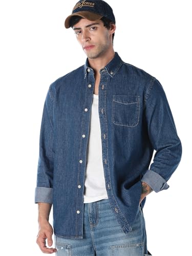 Jack & Jones Men Blue Denim Shirt Mid Blue - Image 2
