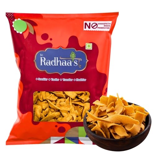 Image of Sri Radhaa's Ribbon Pakode 150g | Crispy South Indian Ribbon Pakoda | Crunchy Savoury Indian Namkeen Snack for Tea Time & Anytime Munching (Pack Of 6)