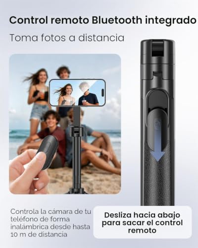 Trípode para iPhone y Android con mando a distancia para grabaciones estables sin caídas 6