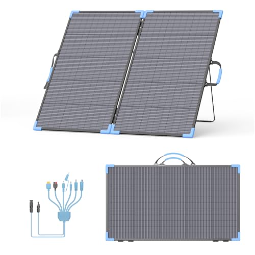 E-POWO 24V 220W Bifazial Faltbar Solarpanel, 25% Wirkungsgrad Solar Panel