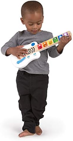 Baby Einstein Strum Along Songs Magic Touch Wooden Musical Light Up Toy Guitar with Whammy Bar, Age 6 Months+