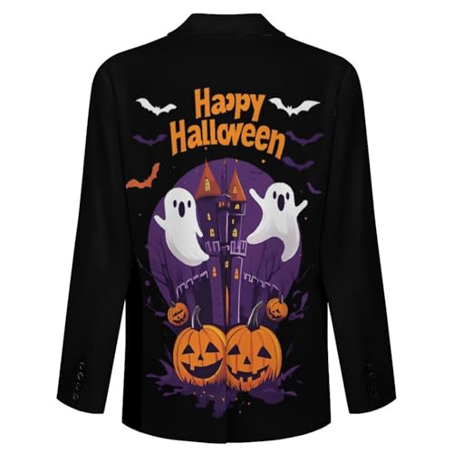 Halloween-Themed Pumpkins Ghosts Classic Suits Blazer for Men Business Tuxedo Jacket Sport Coat Two Buttons4