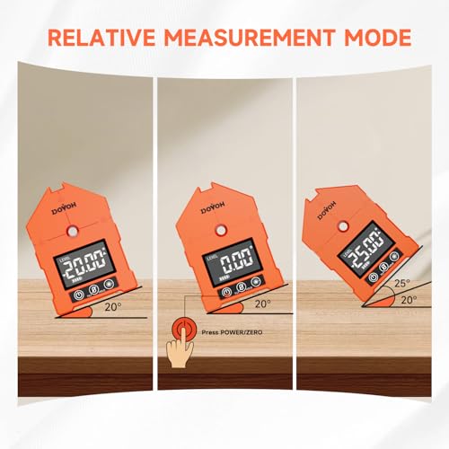 Image of DOVOH 3-in-1 Digital Angle Finder with Laser, Digital Angle Gauge, WG-3L | 3 Green Beams, Magnetic, Rechargeable Inclinometer, Digital Level with Laser, For Woodwork, Hanging Picture, Saw, Carpentry