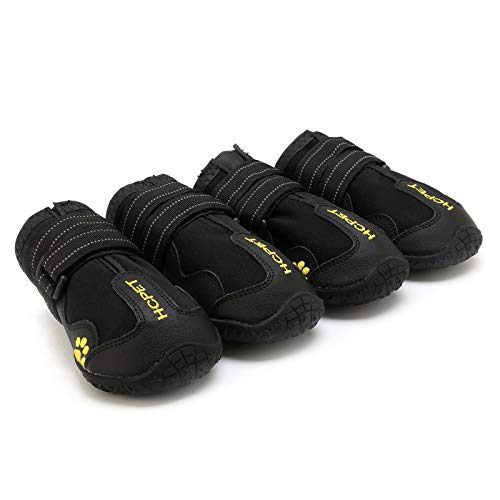 Chaussures pour chiens en cuir PU imperméable taille 8 protège-pattes antidérapant