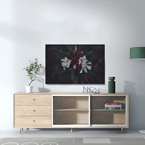 Tableau décoratif toile imprimée fleur rose grand format déco murale 90x60cm - 3