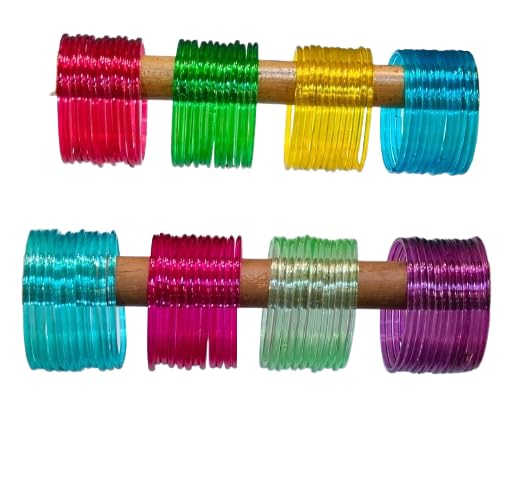Trendy Glossy jelly Glass Bangles with Alloy Ghungroo Charms For Women| Fancy Designer Glass Bangles | Traditional Chudi | Kanch Ki Churi | Stylish Ghungroo Bangles For Women - Set Of 12 only one color recived-image-21