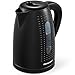 Elite Gourmet EKT5051 1.7L Electric Water Kettle, BPA-Free, Fast Boil, Auto Shut-Off, Boil-dry Protection, 360° Swivel Base with Cordless Serving, Clear-view Window with Water Level Markings, Black