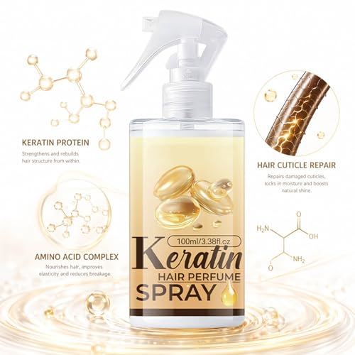 Keratin Hair Mist Spray 100mL para cabello seco y dañado miniatura 4