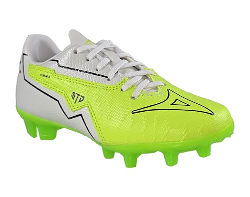 Pirma Kids Soccer Cleats, Legacy Skin Gamer, Synthetic, Multiple Colors (White/Green, US Footwear Size System, Big Kid, Numeric, Medium, 2.5)