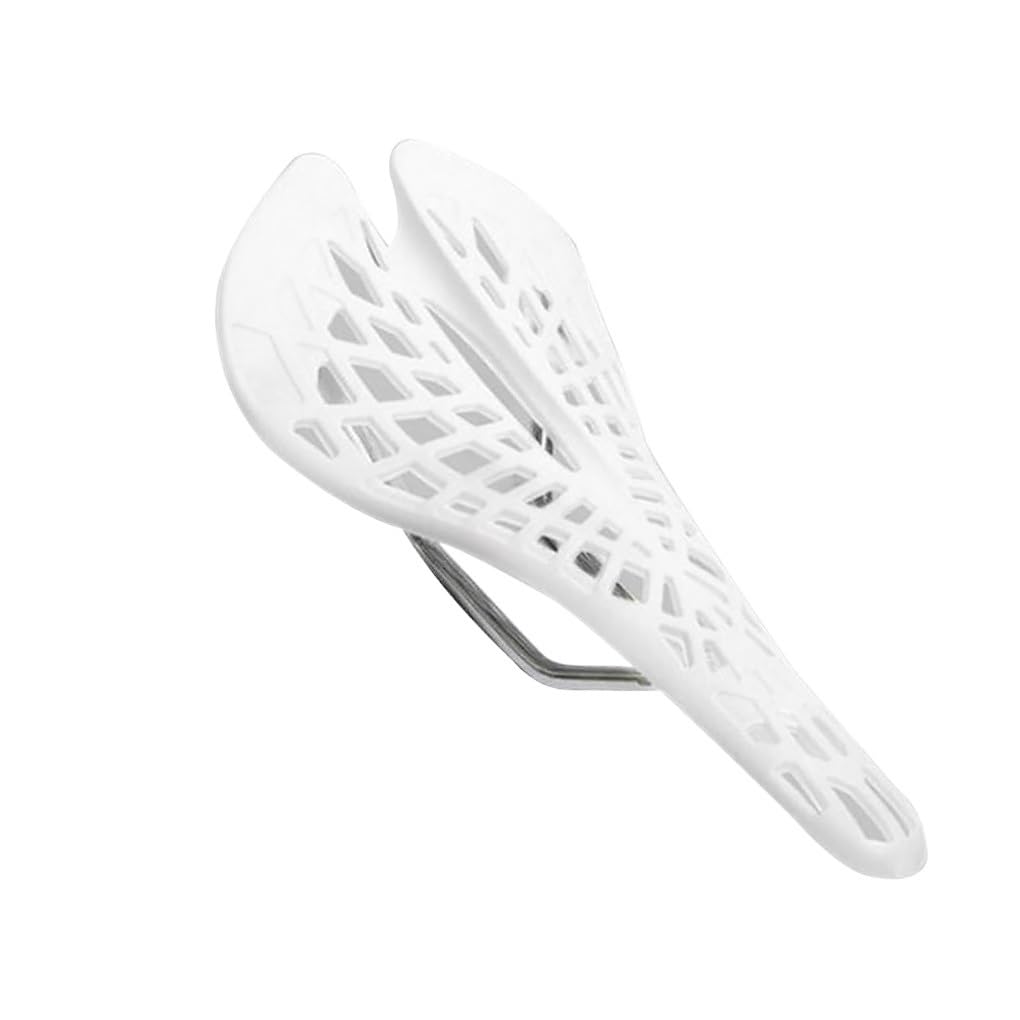 Bike Seat Mountain Road Seat Saddle Bike Hollow Seats Cycling Parts(White)