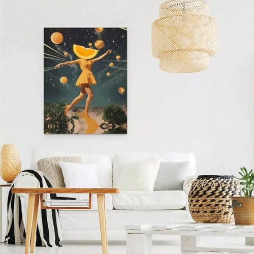 Impression sur toile vintage d'art céleste grand format - 5