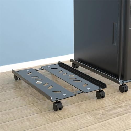 Holder CPU Steel Rolling Stand, soporte móvil para torre PC con ruedas bloqueables, soporte ventilado para CPU en piso para oficina en casa (Negro) miniatura 4