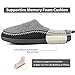 Men's Cozy Memory Foam Micro Woolen Plush Fleece Slippers Slip On Clog House Shoes w/Hand-Craft Woven Trim (US Men's 9-10, Gray)