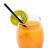 AmerCare 7.75 Inch Giant Black Paper Wrapped Straws, Case of 7200