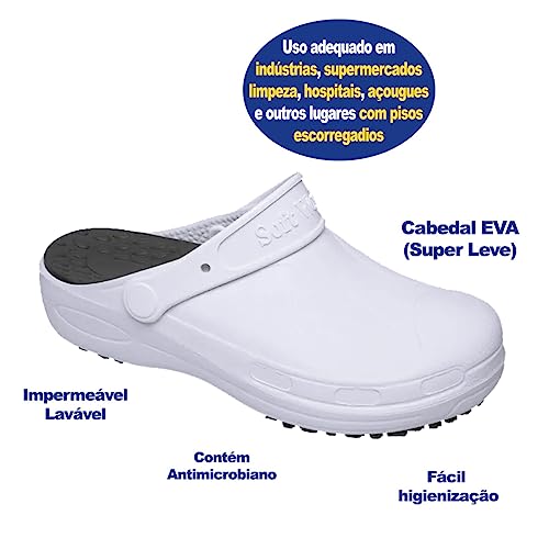 Babuche Unissex Profissional SoftWorks Com Palmilha Antiderrapante EPI CA 37213 EVA BB90 Marinho