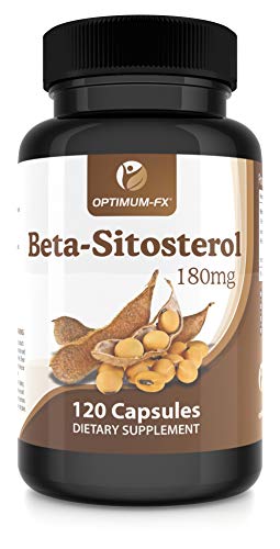 Beta Sitosterol 180mg de 400mg Cápsula de Esteroles Vegetales Suplemento Alta Potencia - NO Comprimidos o Polvo - Contribuye al Colesterol Normal en la Sangre 120 Cápsulas Vegetales Suministro 2 Meses