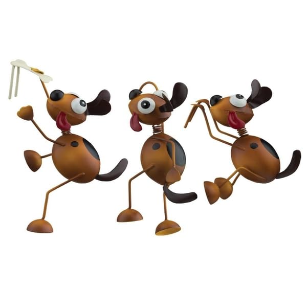 Chien pelouse et jardin pot hugger set 3 figurines déco