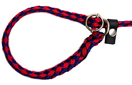 elropet Hundeleine für kleine und mittlere Hunde, Retrieverleine, Agilityleine, Moxonleine mit Zugstopp 1,30m / 1,50m / 1,70m / 2m, Polypropylen, Montana (Marineblau-Bordeaux)