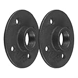 Set di 2 flange filettate da pavimento da 3/4 pollici con design in ferro a 4 bulloni per ...