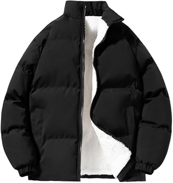 Lexiart Men's Big and Tall Winter Puffer Jacket with Fleece Inside Bubble Coat Puffy Ski Parka L to 8XL