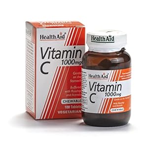 HealthAid Vitamin C 1000 mg – Chewable, 100 Vegetarian Tablets